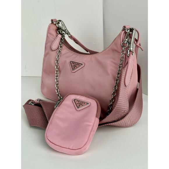 Prada Women's Re-Edition 2005 Nylon Bag in Pink - Picture 1 of 14
